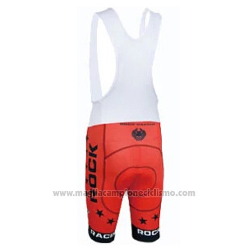 2015 Abbigliamento Ciclismo Rock Racing Nero e Arancione Manica Corta e Salopette